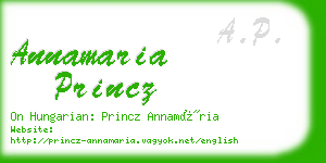 annamaria princz business card